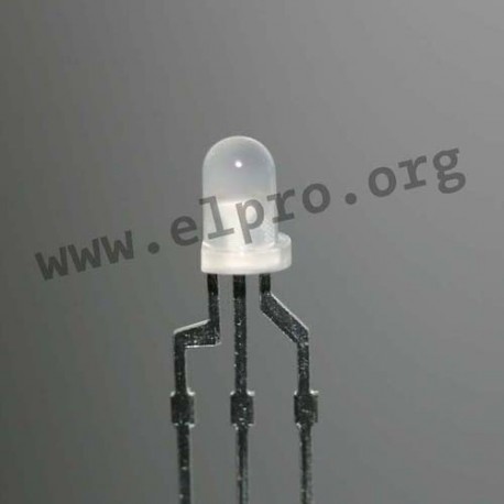 LED 3mm rot/grün 80/40mCd with 3 Pins