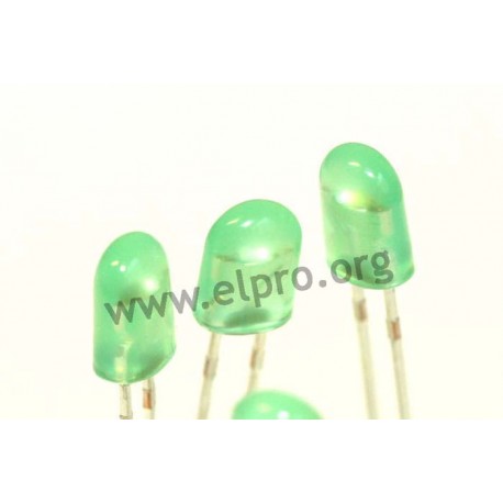 LED oval grün 2250mCd