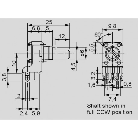 dimensions RK12L1210C0R, -12A0C0R