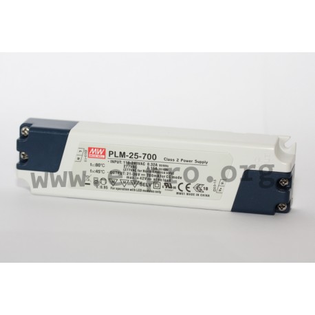 Mean Well LPC-20-700 @ 10-30 vdc 700 mA C.C Power Supply