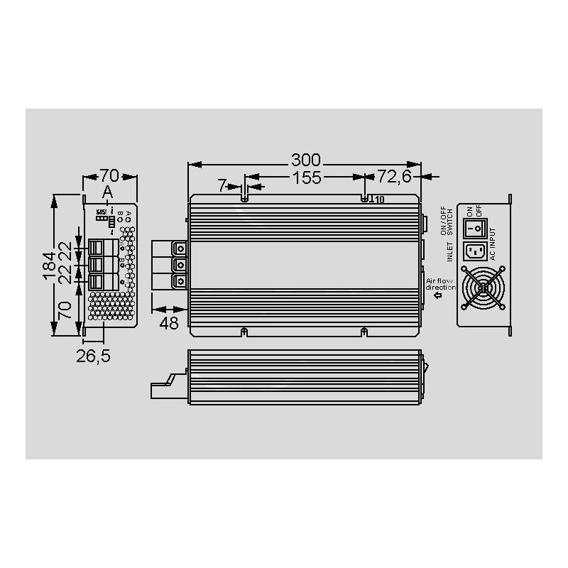 PB-1000-24 Mean Well battery chargers, 1000W - elpro Elektronik