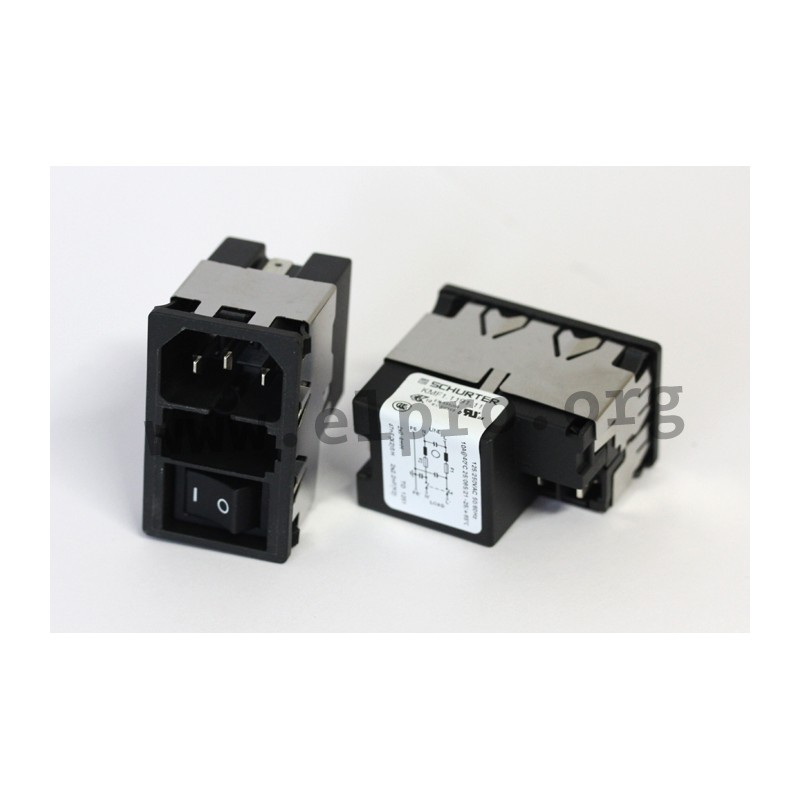 KMF1.1161.11 Schurter RFI filters, with IEC plug - elpro Elektronik