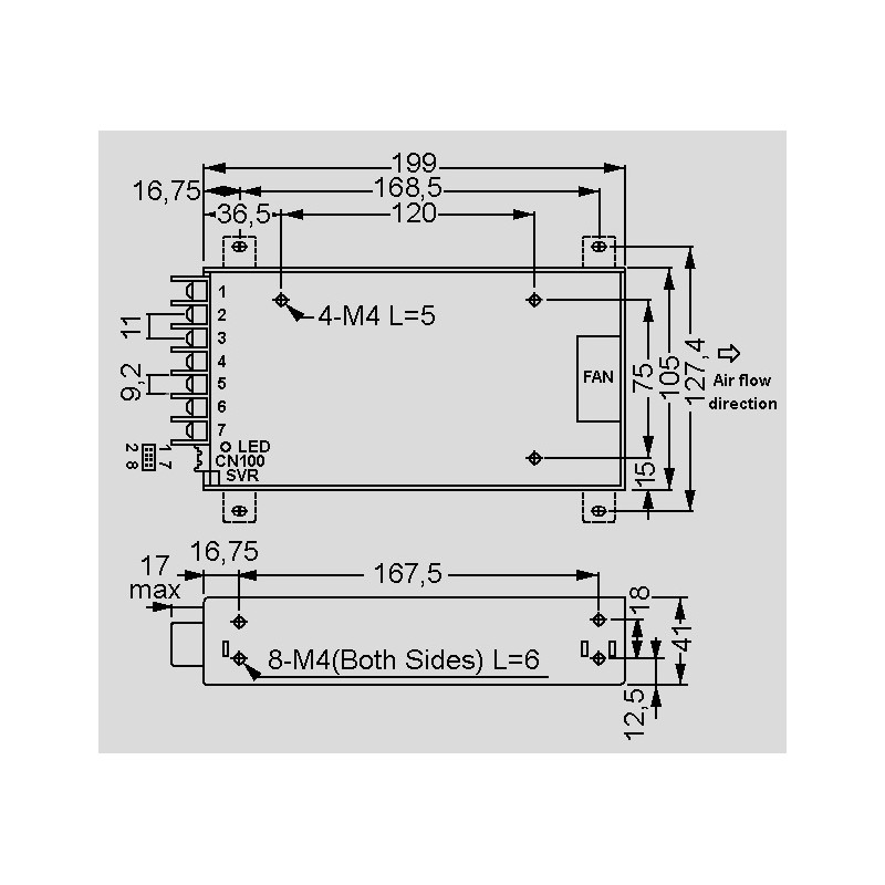 HRP-300-48 Mean Well switching power supplies, 300W elpro Elektronik