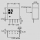dimensions and terminal pin assignment DC5/DC 12V 83mA SIL SIM1-0512 SIL4