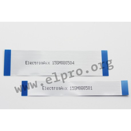 FA05A20P100-336633, ElectronAix, FFC cables for standard ZIF connectors, pitch 0,5mm, RM 0,5 20-pol 10cm