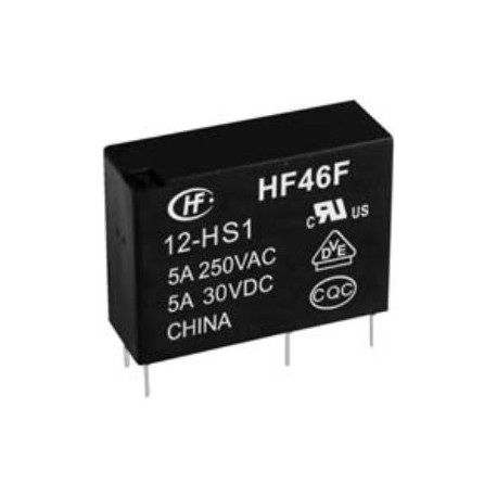 HF46F/12-HS1, Hongfa, Hongfa Printrelais 5A, 1 Schlieer, HF46F Serie