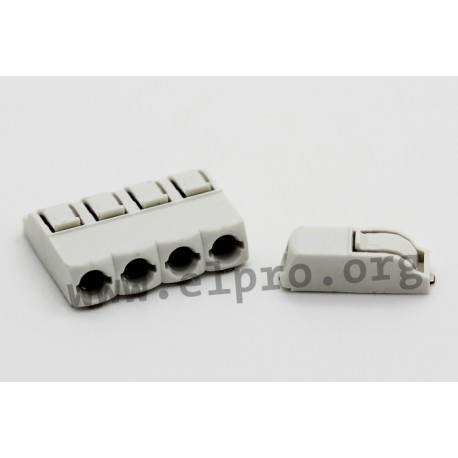 AK4091/3KD-4.0-WH-SMD, PTR Zugfederkraftklemmen, SMD, RM4, 9A, 90°, mit Hebel