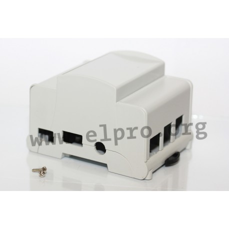 MR6/HD-P1, ELBAG, DIN rail enclosure, variable connector covers