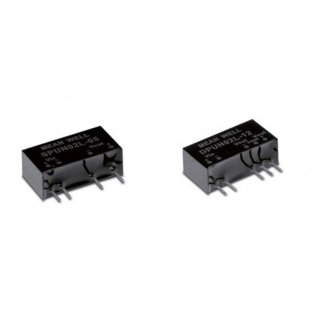 DPUN02L-12, Mean Well DC/DC converters, 2W, SIL7 housing, SPUN02/DPUN02 series