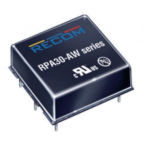 RPA30-2412SAW/P, Recom DC/DC converters, 30W, 1x1 inch housing, RPA30-AW series