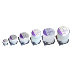 50SVF10M, Panasonic electrolytic capacitors, SMD, 125°C, polymer aluminium, OS-CON, SVF series