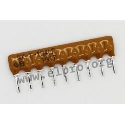 4609X-101-101LF, Bourns resistor networks, 9 pins/8 resistors, 4600X series