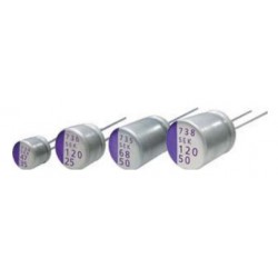 25SEK82M, Panasonic solid capacitors, radial, 125°C, OS-CON, SEK series