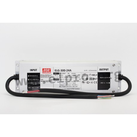 ELG-300-12A, Mean Well Netzteile, 300 Watt, IP67, CV und CC Mixed Mode, ELG-300-Serie