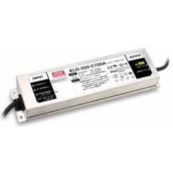 ELG-200-C700A-3Y, Mean Well LED power supplies, 200W, IP65, constant current, protective earth conductor PE, ELG-200-C series
