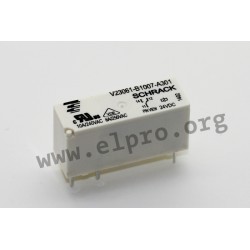 1-1393223-7, TE Connectivity / Schrack PCB relays, SPDT or SPST-NO, 8A, V23061 series