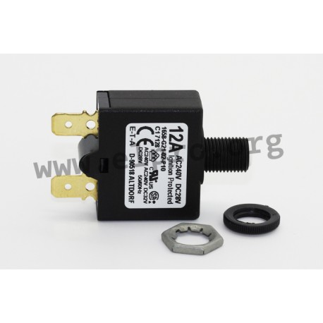 1658-G21-02-P10-16A, E-T-A circuit breakers, thread-neck type, 1658 series