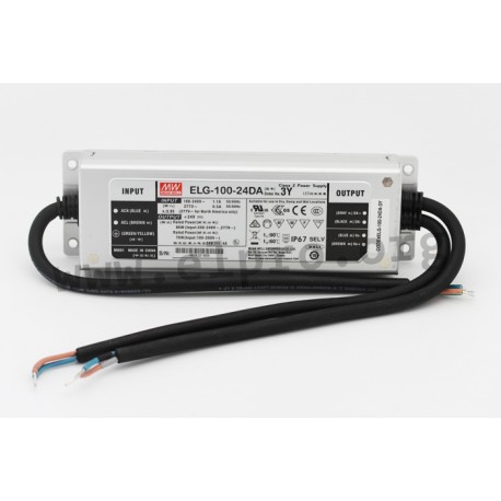 ELG-100-36DA-3Y, Mean Well LED switching power supplies, 100W, IP67, dimmable, DALI interface, ELG-100 series