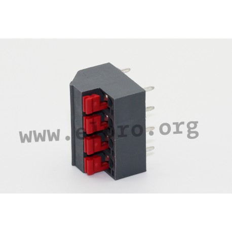 AKZ4301/2KD-5.08-BASALTGRAU, pitch 5,08mm, 16A, 45°, with lever