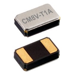 CM8V-T1A 32.768-7-20-TAQC, Micro Crystal tuning fork crystals, SMD ceramic housing, 2x1,2x0,6mm, CM8V-T1A series