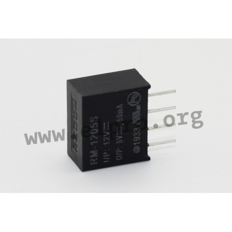 RM-1205S, 0.25 W, SIL 4 housing, RM series by Recom