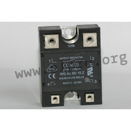 WGA5-6D10R, Comus solid state relays, 10 to 40A, 280V, triac output, WGA5 series