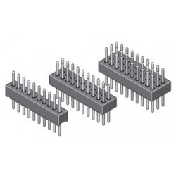 188-2-020-0-F-LS0, MPE Garry pin headers, pitch 1,27mm, turned contacts, gold-plated, 188 series
