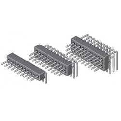 192-1-032-0-F-LS0, MPE Garry pin headers, pitch 1,27mm, turned contacts, gold-plated, 192 series