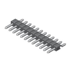 334-1-010-0-F-RT0-1291, MPE Garry pin headers, SMD gull wing, pitch 2,54mm, gold-plated, 334 series