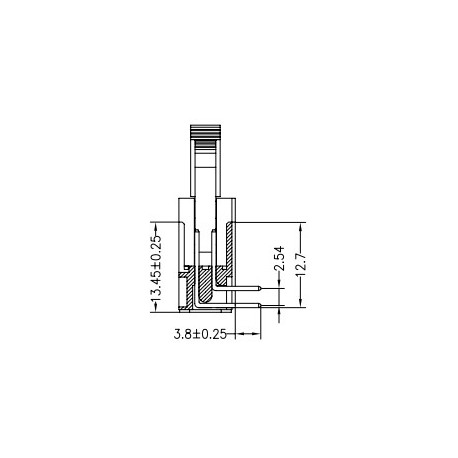 3310-20RGOCBLA01, Jin Ling Messerleisten, 90° abgewinkelt, RM 2,54mm, mit Verriegelungshebeln, 3310 Serie