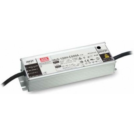 HLG-120H-C500AB, Mean Well LED switching power supplies, 150W, IP65, adjustable, dimmable, HLG-120H-C series