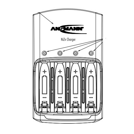 1001-0013, Ansmann battery chargers, for NiMH, Li-Ion and NiZn batteries