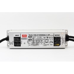 ELG-150-C700DA-3Y, Mean Well LED switching power supplies, 150W, IP67, constant current, DALI interface, protective earth PE,  E