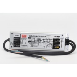 ELG-200-C700DA-3Y, Mean Well LED switching power supplies, 200W, IP67, constant current, DALI interface, with protective earth P