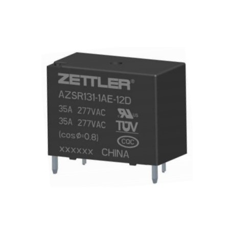 AZSR131-1AE-12D, Zettler PCB relays, 35A, 1 normally open contact, AZSR131 series