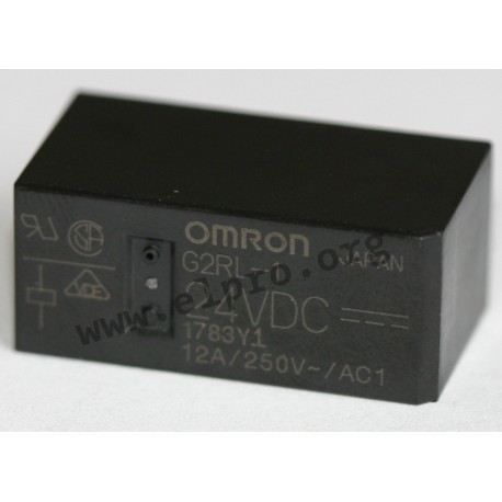 G2RL15DC, Omron PCB relays, 8 to 16A, 1 or 2 changeover contacts, G2RL series