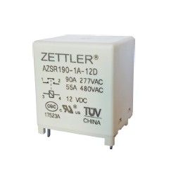 AZSR190-1A-12DL, Zettler PCB relays, 90A, 1 normally open contact, AZSR190 series