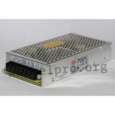 RID-125-1248, Mean Well switching power supplies, 125W, dual output, isolated outputs, RID-125 series