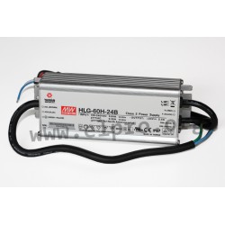 HLG-60H-54B, Mean Well LED drivers, 60W, IP67, dimmable, HLG-60H series