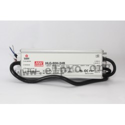 HLG-80H-15B, Mean Well LED drivers, 80W, IP67, dimmable, HLG-80H series