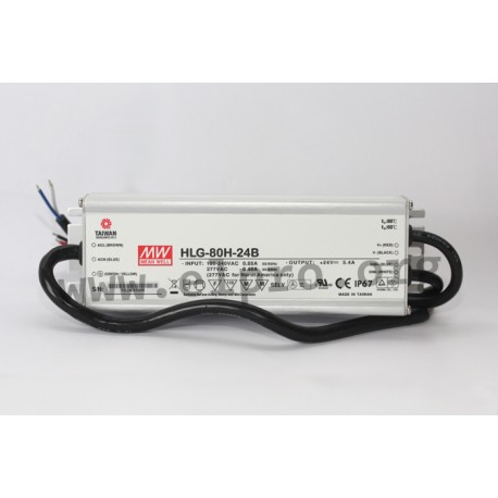 HLG-80H-15B, Mean Well LED drivers, 80W, IP67, dimmable, HLG-80H series