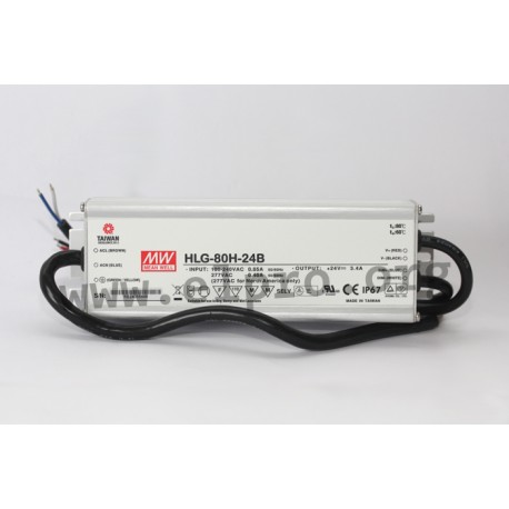 HLG-80H-20B, Mean Well LED drivers, 80W, IP67, dimmable, HLG-80H series