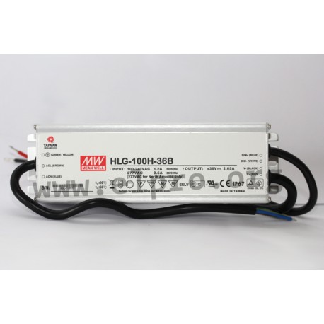 HLG-100H-42B, Mean Well LED-Schaltnetzteile, 100W, IP67, dimmbar, HLG-100H Serie