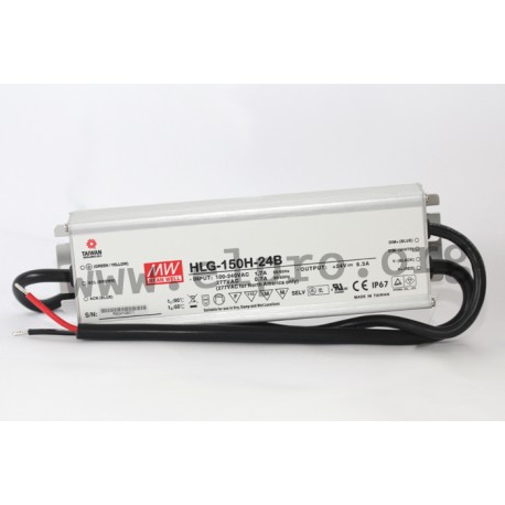 HLG-150H-15B, Mean Well LED drivers, 150W, IP67, dimmable, HLG-150H_B series
