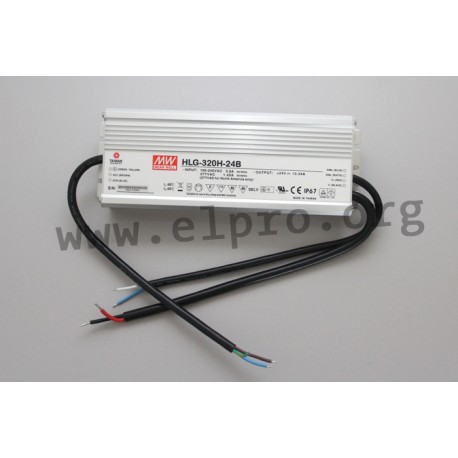 HLG-320H-20B, Mean Well LED-Schaltnetzteile, 320W, IP67, dimmbar, HLG-320H_B Serie