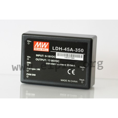 LDH-45B-500DA, Mean Well DC/DC step-up LED drivers, LDH-45 series