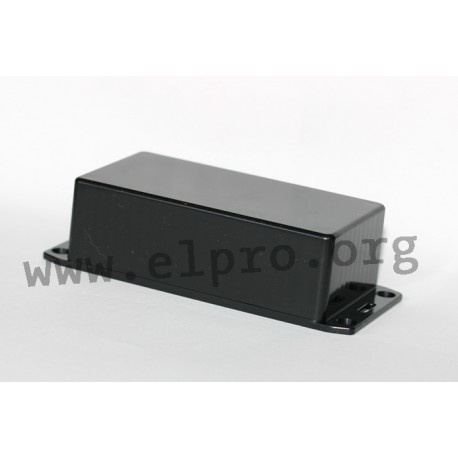 1591VSFLBK, Hammond flanged enclosures, with black or grey trough/cap, 1591 series