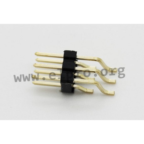 334-2-006-0-F-RT0-1621, MPE Garry pin headers, SMD gull wing, pitch 2,54mm, gold-plated, 334 series