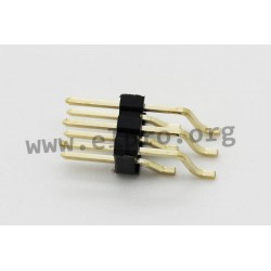 334-2-010-0-F-RT0-1621, MPE Garry pin headers, SMD gull wing, pitch 2,54mm, gold-plated, 334 series