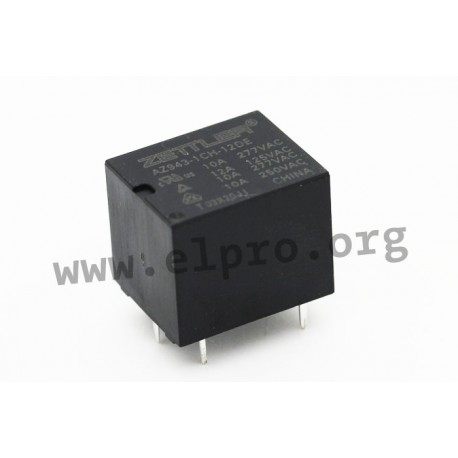 AZ943-1AH-24D, Zettler PCB relays, 10A, 1 changeover or 1 normally open contact, AZ943 series